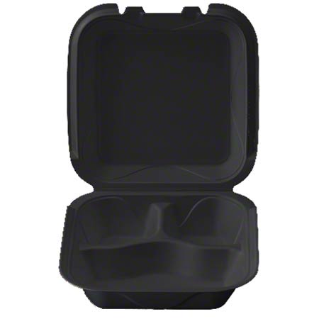 Darnel Styrofoam Hinged Clamshell Q3 3-compartment (8" x 7 1/2" x 2 1/4) 200/Case