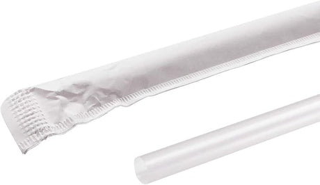 Paja de extremo recto, envuelta en papel, 7" 3/4, 5000/caja
