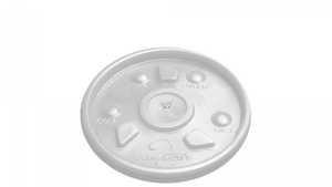 Vaso de poliestireno de 32 oz con tapa ranurada, 500/caja