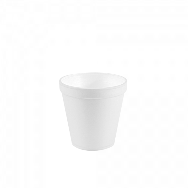 16 oz. Medium Squat White Customizable Foam Food Container - 500/Case