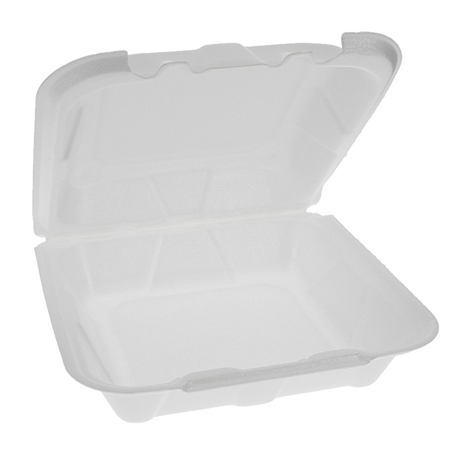 Concha articulada de isopor 8*8*2,75 1 compartimento 150/caixa