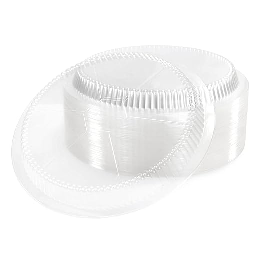 Tampa de plástico transparente redonda com cúpula de 7" 