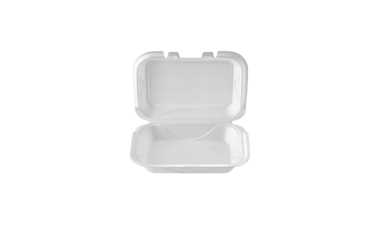 Darnel Styrofoam Hinged Clamshell M206 Heavy Duty M-206 (9 1/4" x 6 3/4" x 2 3/8") 200/Case
