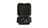 Darnel Styrofoam Hinged Clamshell S3 Vented, 3-compartment Large (9 3/16" x 9 3/16" x 3") 200/Case