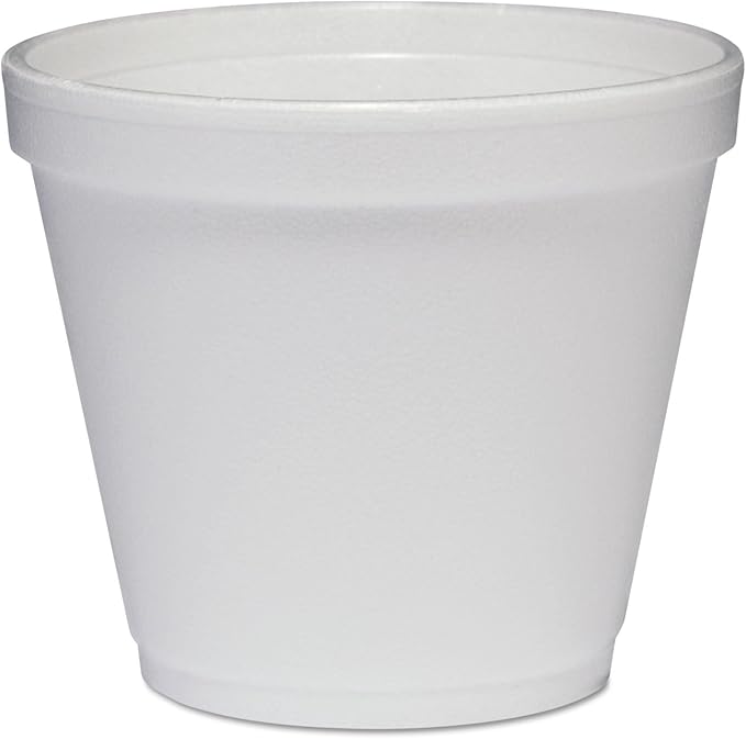 Dart 8SJ12 8 oz. Squat White Customizable Foam Food Container - 1,000/Case