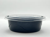 Plastic Round Bowl/Lid - 7 1/3" x 2" Round 32oz. 150/Case - Albert's Distribution